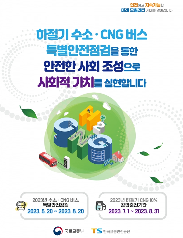 한국교통안전공단은 여름철을 앞두고 5월 20일부터 전국 2만5000대의 수소·천연가스 버스 전수 점검을 실시한다. (포스터=한국교통안전공단)copyright 데일리중앙