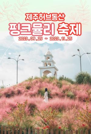 제주 허브동산, 가을 알리는 '제주도 핑크뮬리 축제' 열려