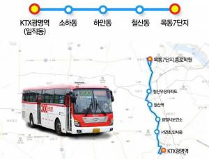 광명시, KTX광명역~목동 운행 일반좌석버스 노선 신설