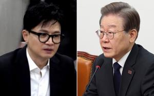 이재명 19%, 한동훈 16%... 박빙 경합하며 각축